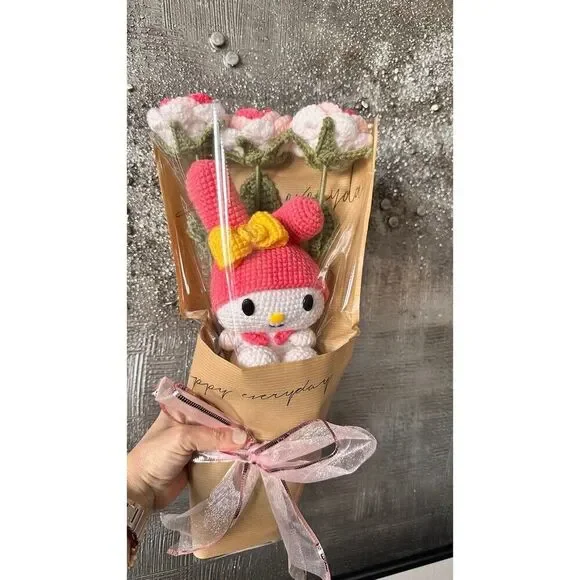 Bouquet flowers crochet My Melody - Picture 3 of 10